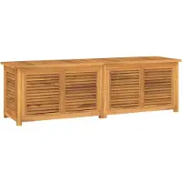 vidaXL Gartenbox mit Beutel 175x50x55 cm Massivholz Teak