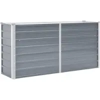 vidaXL Garten-Hochbeet Verzinkter Stahl 160x40x77 cm Grau