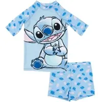 Lilo & Stitch Schwimmset UV-Schutz 30 Badeanzug Shirt Hose Zweiteiler in blau | Gr.: 134/140