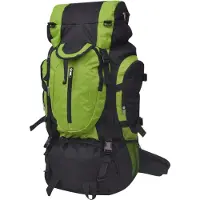 vidaXL Wanderrucksack XXL 75 L Schwarz und Grün