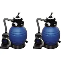 vidaXL Sandfilterpumpen 2 Stk. 400 W 11.000 L/h
