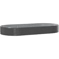 vidaXL Garten-Hochbeet Verzinkter Stahl 296 x 140 x 36 cm Anthrazit