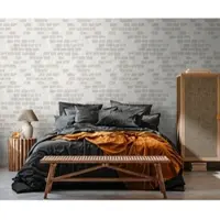 Living Walls Fototapete "THE WALL III Steinwand Tapete Motivtapete Industrial Steinoptik" matt glatt Vliestapete Stein-Optik für Schlafzimmer Küche Wohnzimmer Steinwand