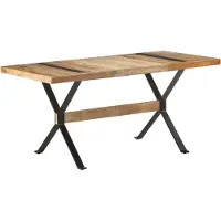 vidaXL Esstisch 160x80x76 cm Raues Mangoholz