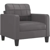 vidaXL Sessel Grau 60 cm Kunstleder