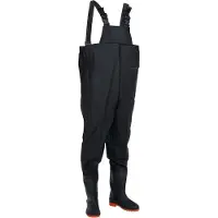 vidaXL Wathose mit Stiefeln Schwarz Größe 43 4016986