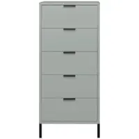 58 aufm Kessel Kommode Erna 51x45x123 Pinie Green matt Lack 14728-Q