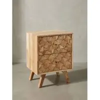 KADIMA DESIGN Nachtkonsole REWA 44x61x35cm Massivholz Nachtschrank Hoch, | Gr.: onesize