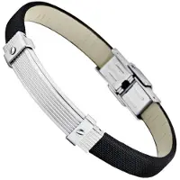 Lotus style Herren Armband Edelstahl ca. 21cm Men in Black | Gr.: onesize
