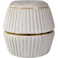 Kayoom Hocker Doric 225 in taupe - gold | Gr.: onesize