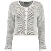 Os-trachten Strickjacke Qoriva in ecrue-anthrazit | Gr.: 40