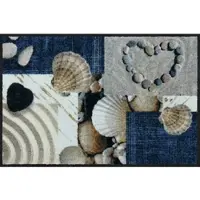 Erwin Müller Fußmatte in blau/beige | Gr.: 75 x 120 cm