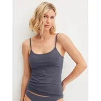 Calida Spaghettitop "Essential Cotton" tiefer Ausschnitt, Single Jersey Qualität, schmale Träger, weich