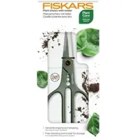 Fiskars Pflanzenschere mit Halter - Grün