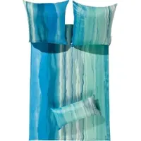 Estella Mako-Interlock-Jersey Bettwäsche Nika in türkis | Gr.: 155 x 220 + 80 x 80 cm