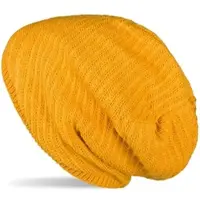 StyleBREAKER Strick Beanie Mütze in Curry | Gr.: onesize