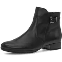 Gabor Damen Stiefelette Größe 38 Schwarz aus Leder mit ca. 3,5 cm Absatz