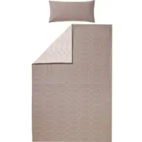 Redbest Satin Wendebettwäsche in taupe-creme | Gr.: 135x200 cm (80x80 cm)