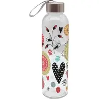GEDA LABELS Trinkflasche Blumen in Rot - 500ml | Gr.: onesize
