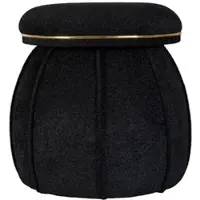 Kayoom Hocker Corin 135 in schwarz - gold | Gr.: onesize