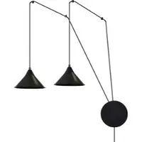 Licht-Erlebnisse Hängelampe Schwarz mit Kabel Steckdosenanschluss flexibel verstellbar max. 4,9 m XXL Hängeleuchte Wohnzimmer Schlafzimmer Esszimmer Küche