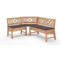 58 aufm Kessel ECKBANK Deborah 177 x 224 x 87 Massivholz Buche lackiert/Dunkelbraun | Gr.: onesize