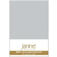Janine Spannbetttuch Mako Feinjersey 5007 in silber | Gr.: 140 x 200