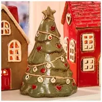 Ib Laursen TANNENBAUM Teelichthalter Weihnachtsbaum Grün 15 cm | Gr.: onesize