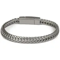 StyleBREAKER Armband in Silber matt | Gr.: onesize