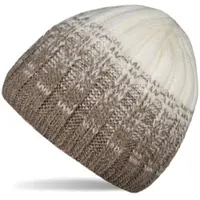 StyleBREAKER Strickmütze in Braun-Creme | Gr.: onesize