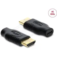 DeLOCK 61075, USB Type-C, HDMI, Schwarz