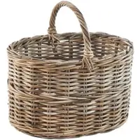 Kobolo Einkaufskorb OVALRATBASK in Grau | Gr.: onesize