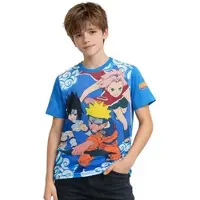 Naruto T-Shirt Susake Sakura Oberteil Shirt kurzärmlig in blau | Gr.: 134/140