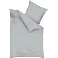 TRAUMSCHLAF Uni Biber Bettwäsche, Bettbezüge und Kissenbezüge einzeln Kissenbezug einzeln 80x80 cm | silber - grau