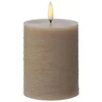 Uyuni LED Kerze PIA Rustik-Optik Echtwachs Timer H: 10cm in beige | Gr.: onesize