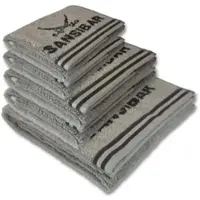 Sansibar 5-teiliges Set: Handtuch Frottier-Serie "Doubleface" in Silber/Anthrazit | Gr.: onesize