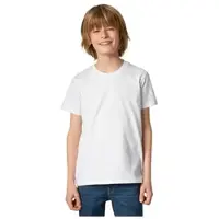 TecTake Einfarbiges T-Shirt für Kinder, weiß | Gr.: 128