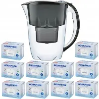 AQUAPHOR 10 x Maxfor Plus Filterkartuschen für Amathyst-Kanne, schwarz, gratis