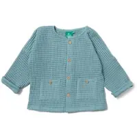 Little green radicals Jacke aus Bio-Waffelbaumwolle in Blau | Gr.: 3-4 Jahre