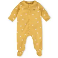 Sigikid Overall mit Füßchen und Klappbündchen an den Ärmeln Classic Baby in gelb | Gr.: 56