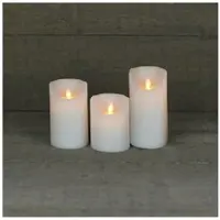 Coen Bakker 3er LED Echtwachskerze Kerze Timer in Weiß | Gr.: onesize