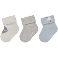 Sterntaler Baby Socken 3er-Pack Schiff in lichtgrau | Gr.: 16