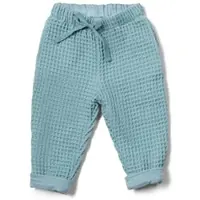 Little green radicals Hose aus Bio-Waffelbaumwolle in Blau | Gr.: 3-4 Jahre