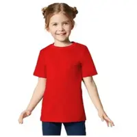 TecTake Einfarbiges T-Shirt für Kinder, rot | Gr.: 116