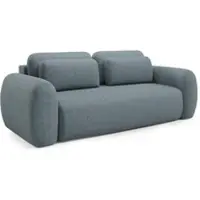 Fun-Möbel Sofa 3-Sitzer mit Schlaffunktion GASTON in Stoff Puente Anthrazit