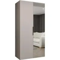 MEBLE KRYSPOL , Kleiderschrank, Schrank 100 cmx202x52, Kaschmir, Schwarz