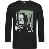 Star Wars Langarmshirt Longsleeve Boba Fett in Schwarz | Gr.: XL
