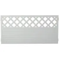 Tetzner & Jentzsch T&J Sichtschutzzaun LIGHTLINE mit Dekorgitter weiß Sichtschutz Lamellenzaun, 180x90 cm