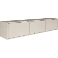 Selsey Framme – hängendes TV-Board mit drei Klappen, Kaschmirgrau, 150 cm