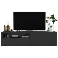 Meble Lindner Hängende TV-Schrank Enjoy TV Hängeschrank Hängend Loft Style Modern Lindner Möbel 120cm x 30cm x 35cm Farbe: Graphit matt - Graphit matt